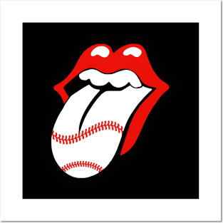 Baseball Lips Posters and Art